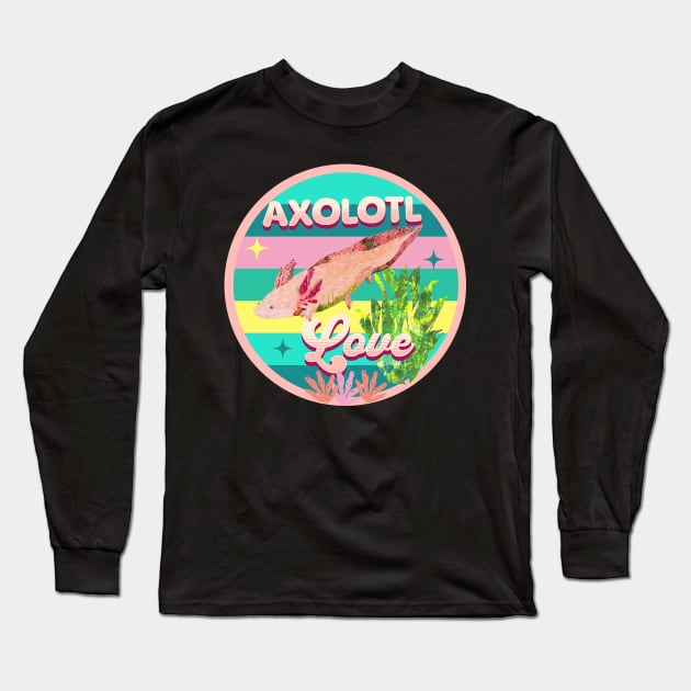 Axolotl Love Long Sleeve T-Shirt by Gina's Pet Store